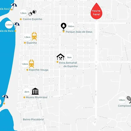 Blue Breeze Espinho | Pool View, Gym & Balcony Daire