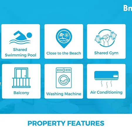 Blue Breeze | Pool View, Gym & Balcony Appartement