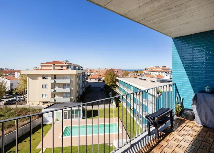 Apartmán Blue Breeze | Pool View, Gym & Balcony Espinho (Aveiro)