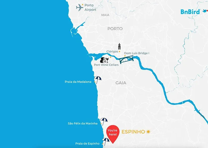 Apartmán Blue Breeze | Pool View, Gym & Balcony Espinho (Aveiro)