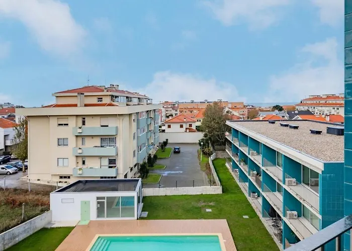Apartmán Blue Breeze | Pool View, Gym & Balcony Espinho (Aveiro)
